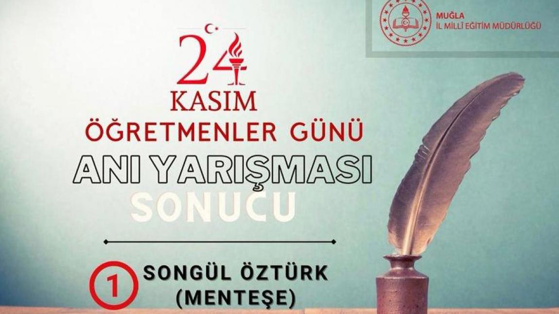 Türkçe Öğretmenimiz Songül ÖZTÜRK Anı Yarışmasında 1.Oldu